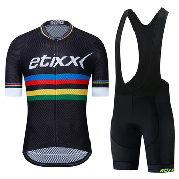 

2020 ETIXXL Cycling Jersey Men Breathable Bike Bicycle Clothing Short Mountain Bike Jerseys 5D Gel Padded Ropa Ciclismo