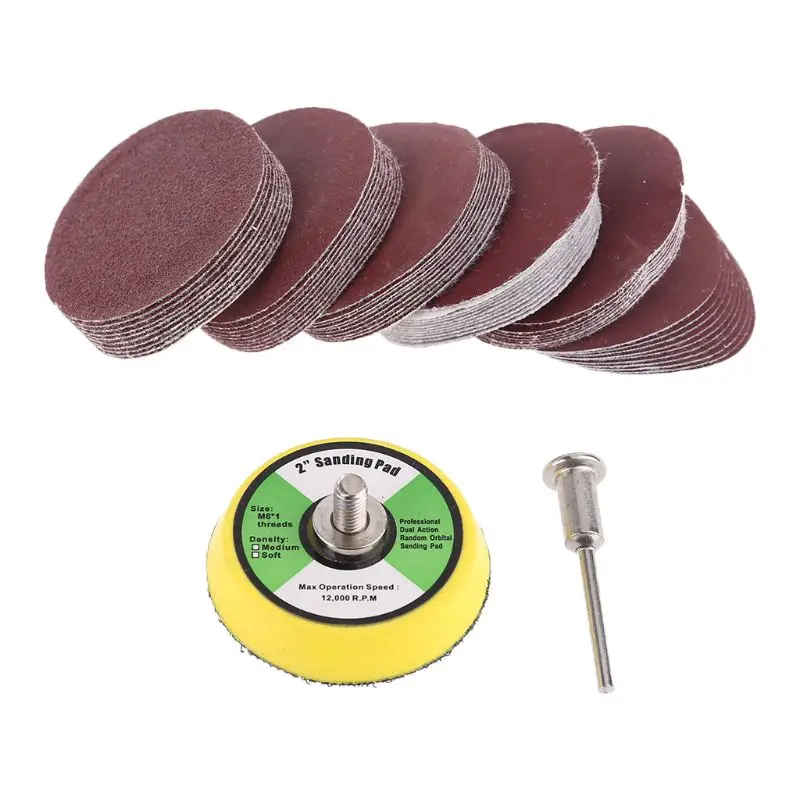 

2 Inch/50 mm Sanding Disc Sanding Paper Hook and Loop Sanding Pad Polishing Tool