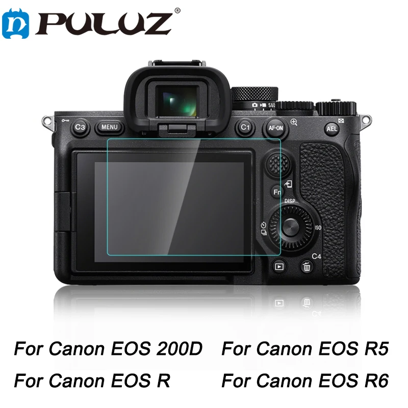 Pellicola In Vetro Temperato Puluz 2.5D 9H Per Canon Eos 200D / Canon Eos R / Canon Eos R5 / Canon Eos R6
