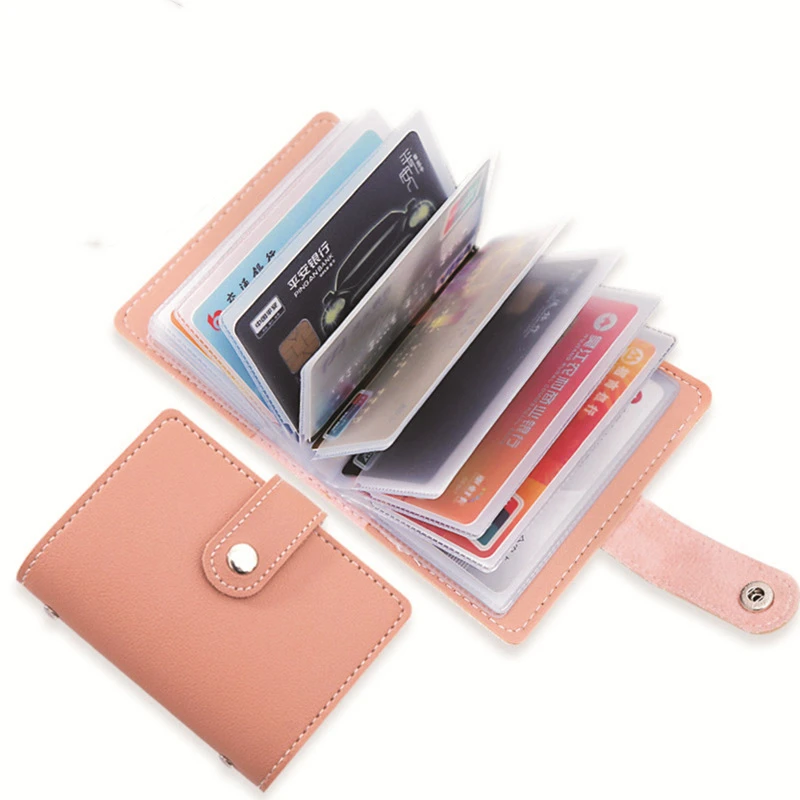 Tot stand brengen idioom handig Women's 26 Cards Slim PU Leather ID Credit Card Holder Pocket Case Purse  Wallet pasjeshouder porte carte|Card & ID Holders| - AliExpress