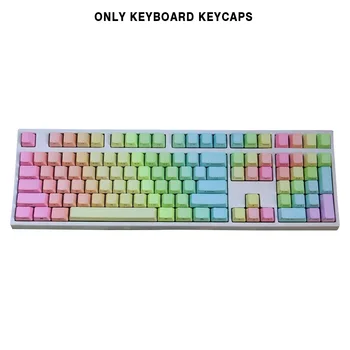 

Colorful Rainbow Keyboard Keycaps Dyed Replacement Parts PBT Business Gradient Multifunction PC Computer Peripherals Home Office