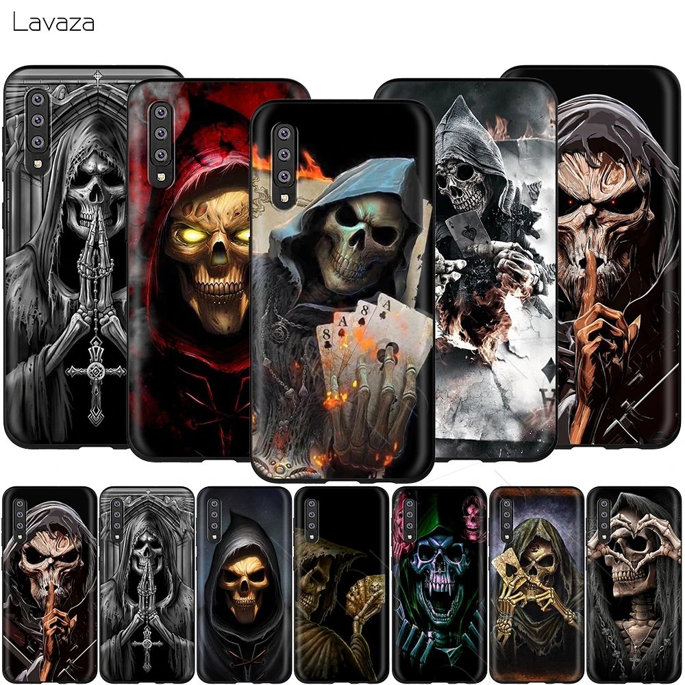 Lavaza Grim Reaper Череп Скелет чехол для Samsung Galaxy A2 J4 Core J6 J7 DUO J8 Prime A20E A70S 2018 |