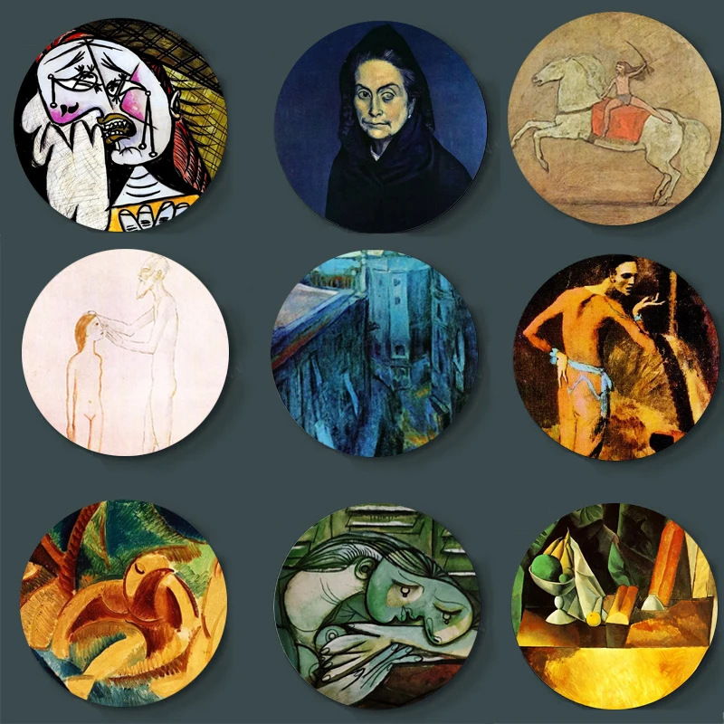 Nieuwe Spaanse Artist Picasso Painting Wall Display Ceramic Plate Craft Round Art High-Quality Decoration | Дом и сад