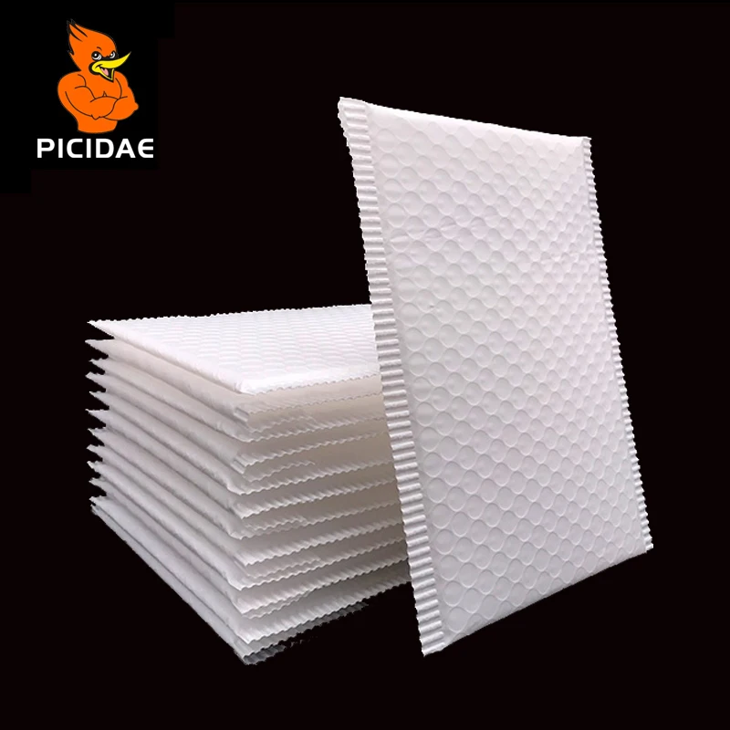 

Thick Padded Shockproof Post Shipping Mailing Packing Bag Envelopes/ Grey White Color PE Poly Courier Envelope Mailer Bubble Bag