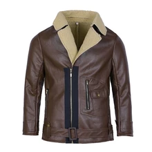 DIHOPE, мужские кожаные куртки, мотоциклетная куртка из искусственной кожи, деловая, толстая, теплая, с меховым воротником, зимняя, искусственная, Байкерская, ветрозащитная