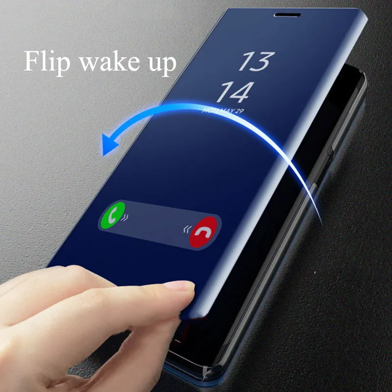 Умный зеркальный флип-чехол для samsung Galaxy A50 A70 A40 S10E S10 S9 S8 S7 S6 Edge Plus Note 8 9 10 Pro A10 A6 A8 J6 J8 плюс Чехол