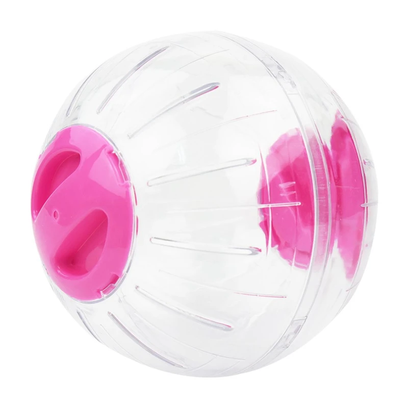 2 Pcs Hamster Exercise Ball Gerbil Play Toy Clear 15Cm, Pink with Blue