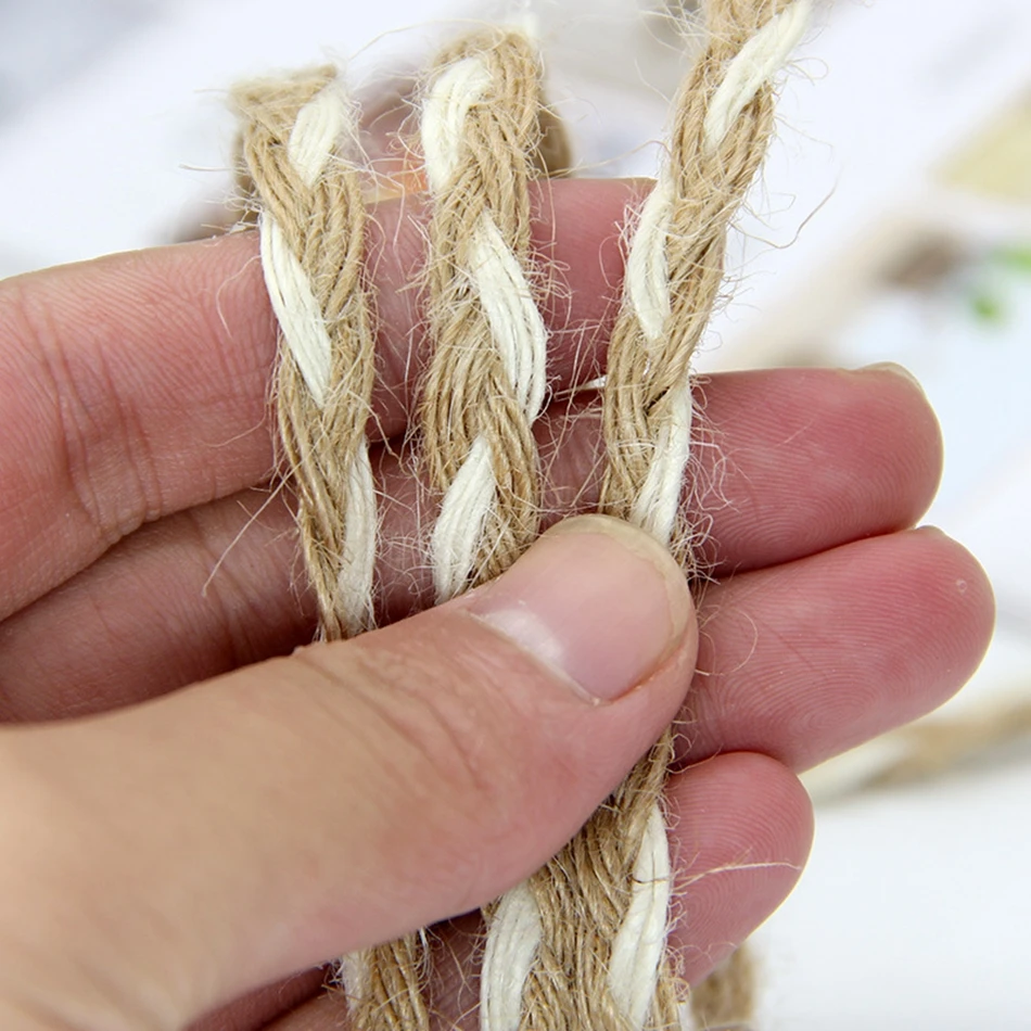 Jute Rope Natural Burlap Hemp Jute rope Party Wedding Decoration 5M