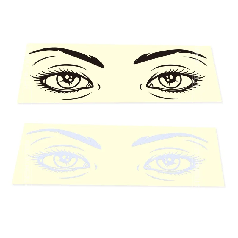3D Realistic Stereo Beauty Eyes Car Sticker Rearview Mirror Car Modified Car Sticker
