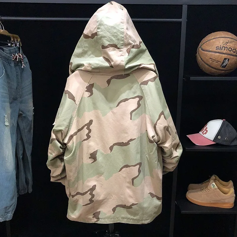 

Winter Mens Camouflage Padded Long Jacket Boyfriend Lovers Loose Hoody Coat Hip Hop Casual Streetwear Thick Warm Work Coats 5XL