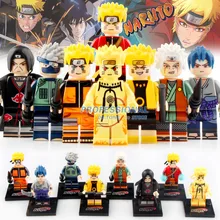 8 шт. пластиковая фигурка героя Наруто Саске Утиха Итати джираия Хатаке Какаши фигурки строительные блоки игрушки для детей Подарки KF6078