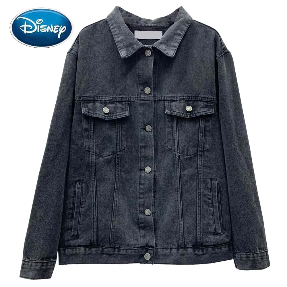 black denim jacket with back print
