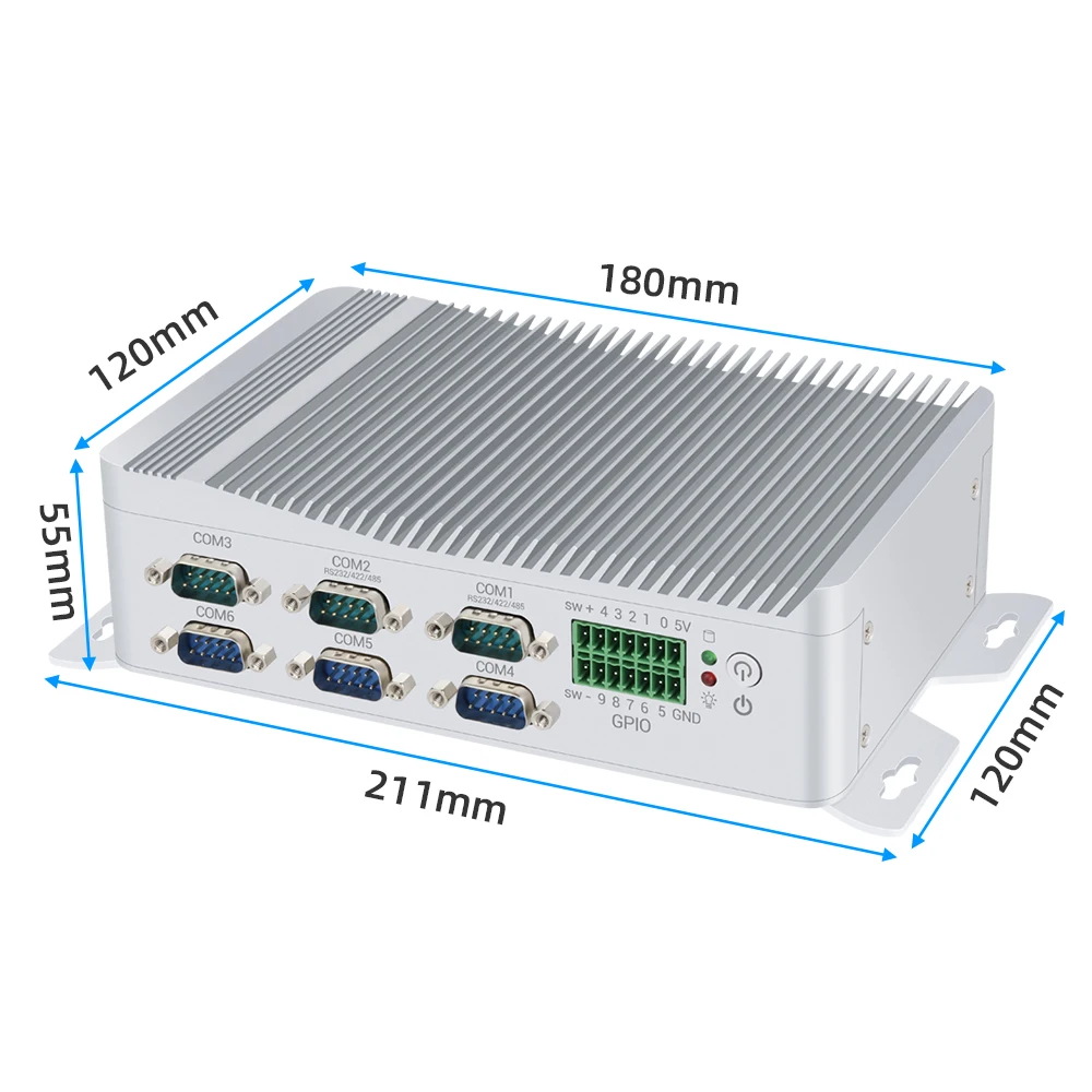 HLY безвентиляторный мини ПК Celeron J1900 2 * Gigabit LAN микро компьютер Linux MINIPC Windows