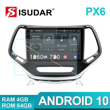 

ISUDAR Car Multimedia Player 1 Din Android 10 Car Radio For Jeep Cherokee 5 KL 2014-2018 GPS CANBUS Auto Stereo System RAM 4GB