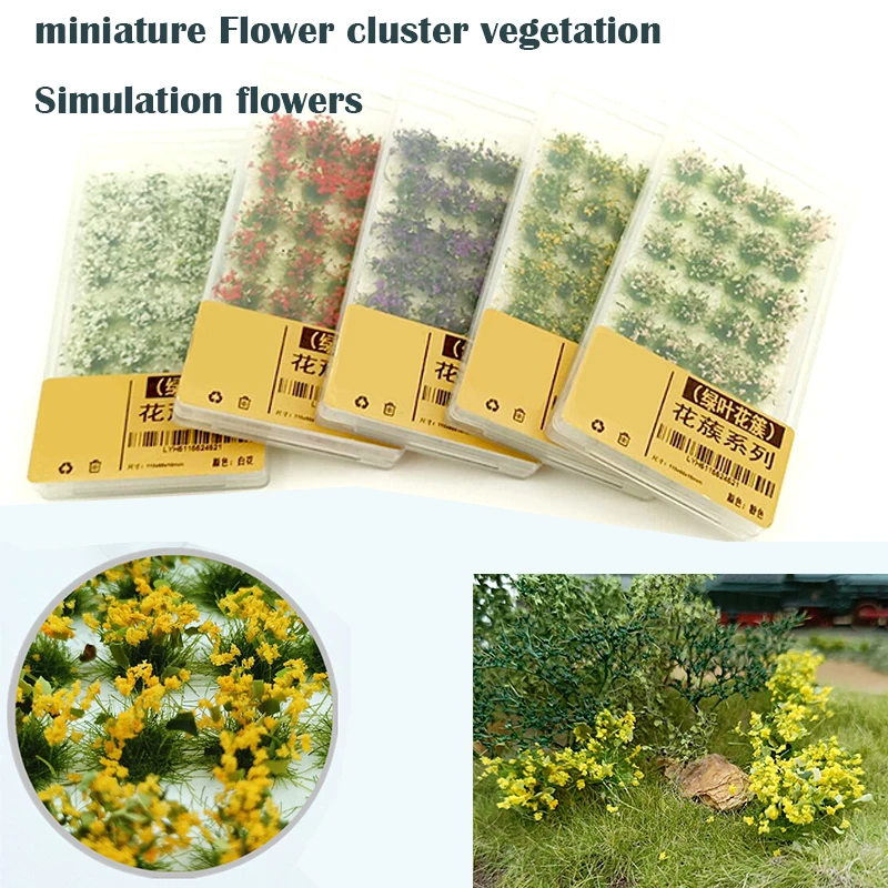  miniature Flower cluster vegetation Simulation flowers Military Model Scenario DIY material for tra