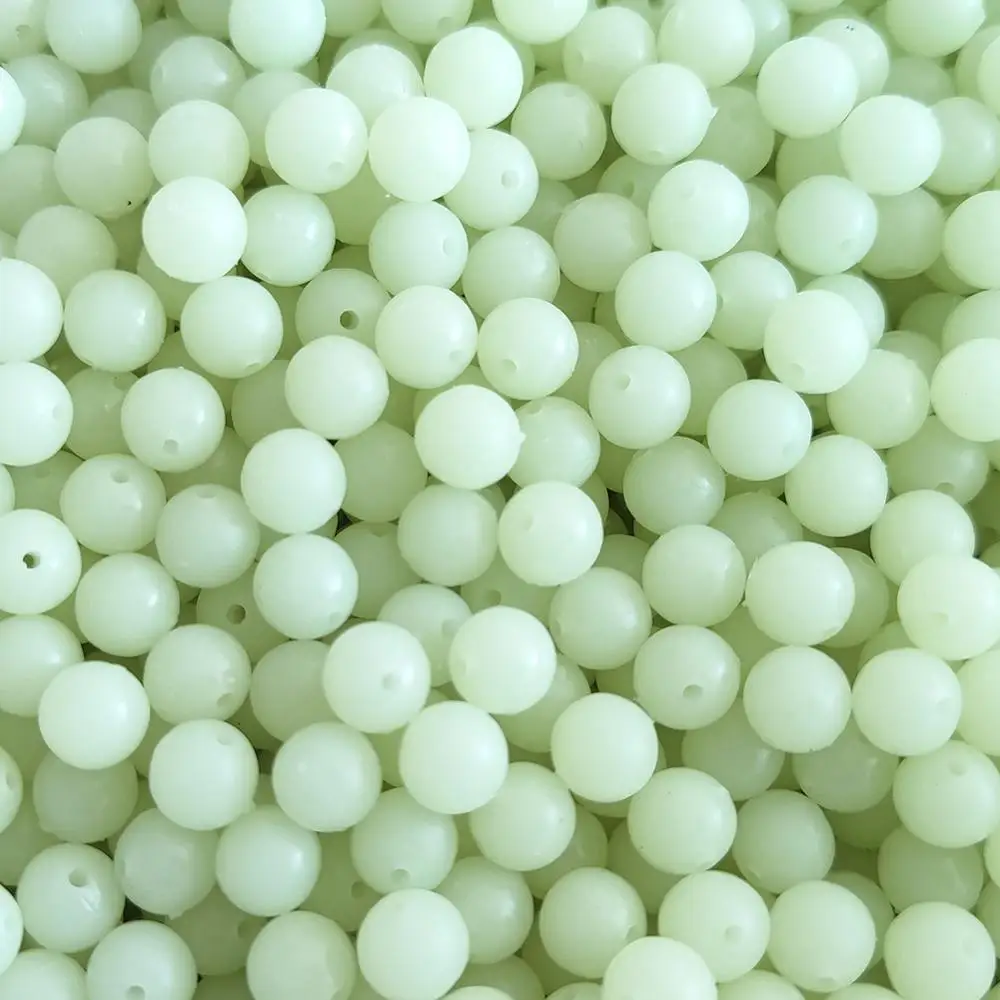 100-pieces Hard Fishing Beads 4mm-8mm Black Green Plastic Beads Round Fishing Stops Stopper Carp Fishing Gear Terminal Tackle