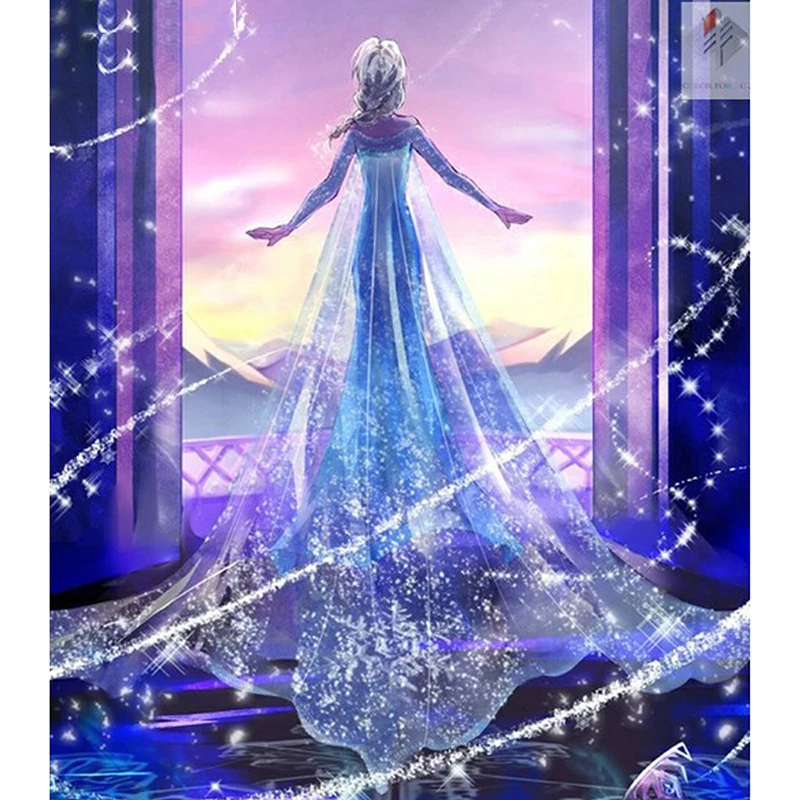 

Diamond Painting Needlework Diamond Embroidery Round Crystal Resin Diamond PictureThe Princess Who Wears Long Skirts