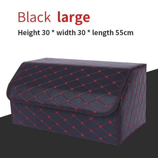 Trunk Organizer Storage Box Collapsible Back Seat Organizer Trunk Bag Tool Bag PU Leather Stowing Tidying Auto Accessories
