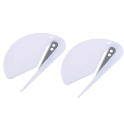 2 X ouvre lettres en plastique, ouvre enveloppe de courrier, papier de sécurité, lame de coupe protégée 