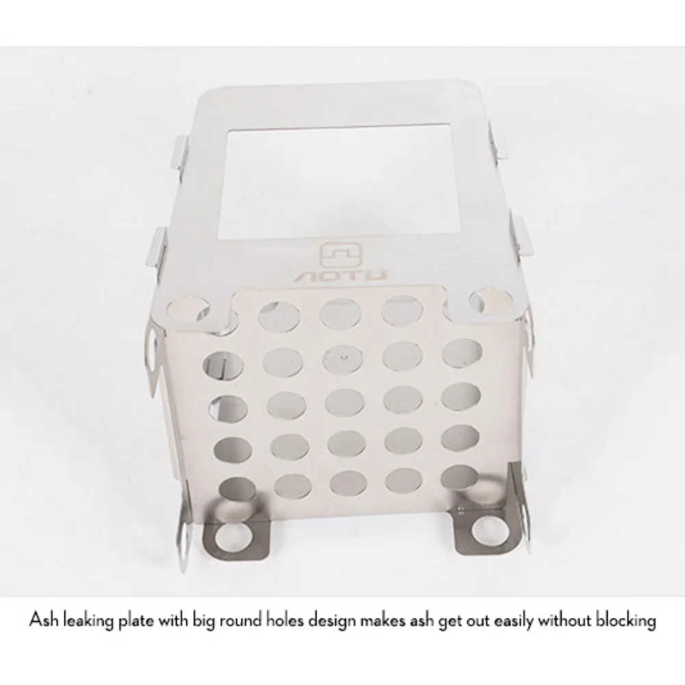 

Camping wood Stove Portable Hiking Fishing Foldable Pocket Cooking Stove Stainless Steel Outdoor Burner For Picnic Tool AT6316