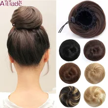 AILIADE прямые булочки Эластичный шнурок волос шиньон синтетический пончик ролик шиньон Высокая температура волокна волос пучок покрытие