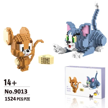 

1524pcs Micro Diamond Building Blocks Classic Cartoon Anime Cat Mouse Tom Model Jerry Mini Micro Bricks Toys For Gift