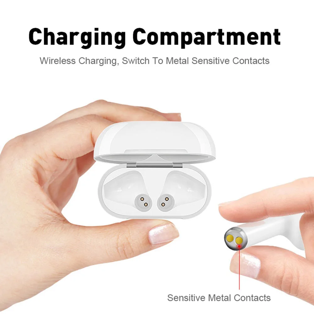 i12 Tws Bluetooth WirelessEarphone Touch Key Mini Earbuds With Mic Charging Box Sport Headset For Smart Phone