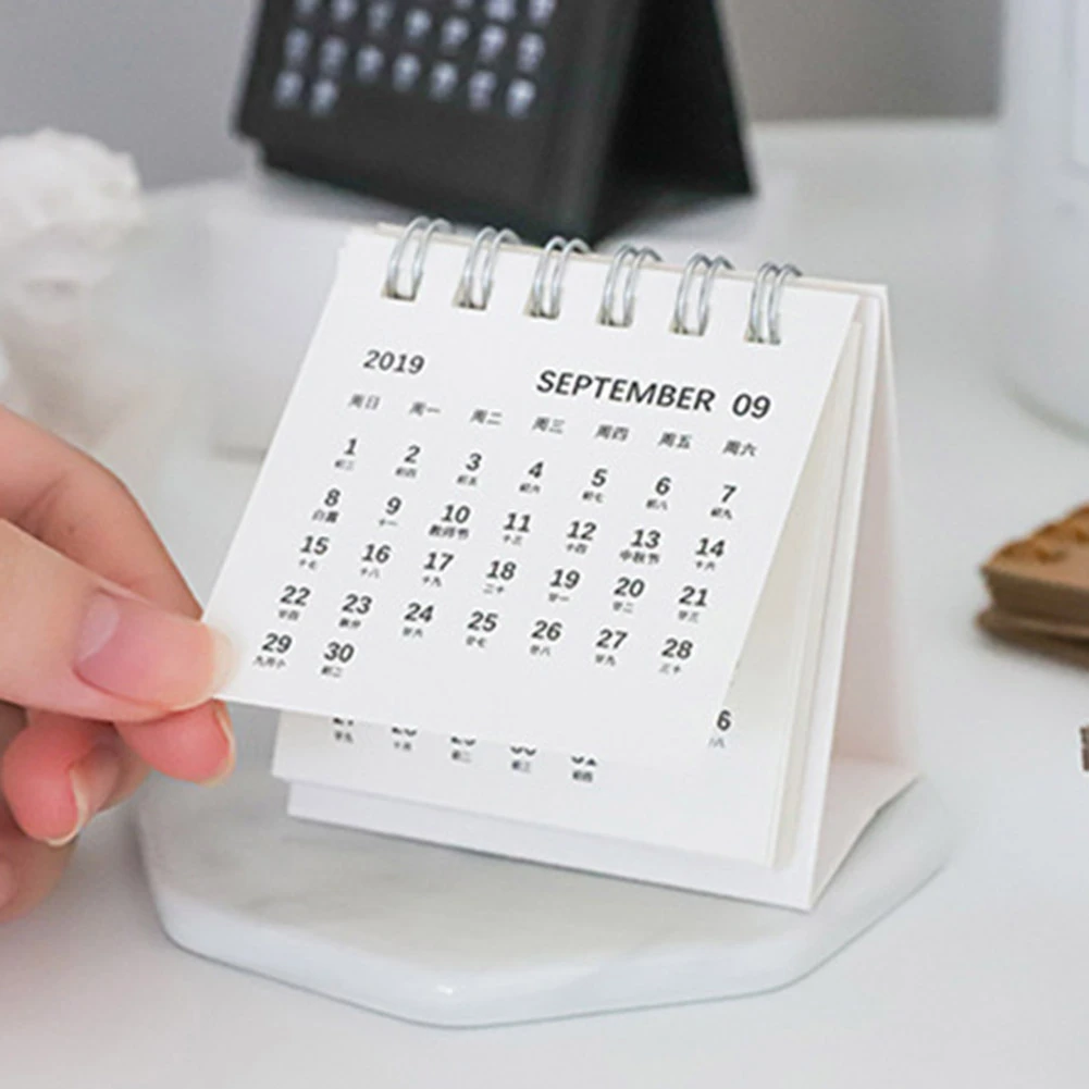新年ミニ卓上カレンダーシンプルなデスクコイルメモ帳クラフト紙カレンダー毎日のスケジュール Tsh ショップ Frame Aliexpress