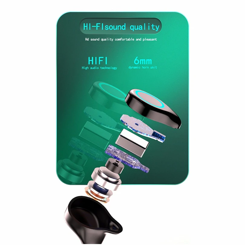 BT TWS 5,0 Bluetooth наушники 3D стерео беспроводные наушники с микрофоном беспроводные Bluetooth наушники-вкладыши IPX5 водонепроницаемые