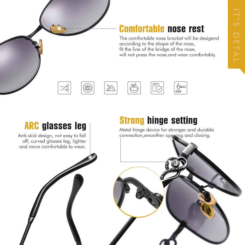 LIOUMO Elegant Square Sunglasses Women Polarized Fashion Diamond Glasses Lady Anti-Glare Gradient Lens UV400 gafas de sol mujer