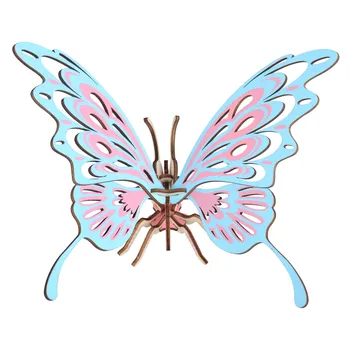 

Butterfly DIY 3D Wooden Puzzle Woodcraft Assembly Kit Cutting Wood Toys For Christmas Gift 3181