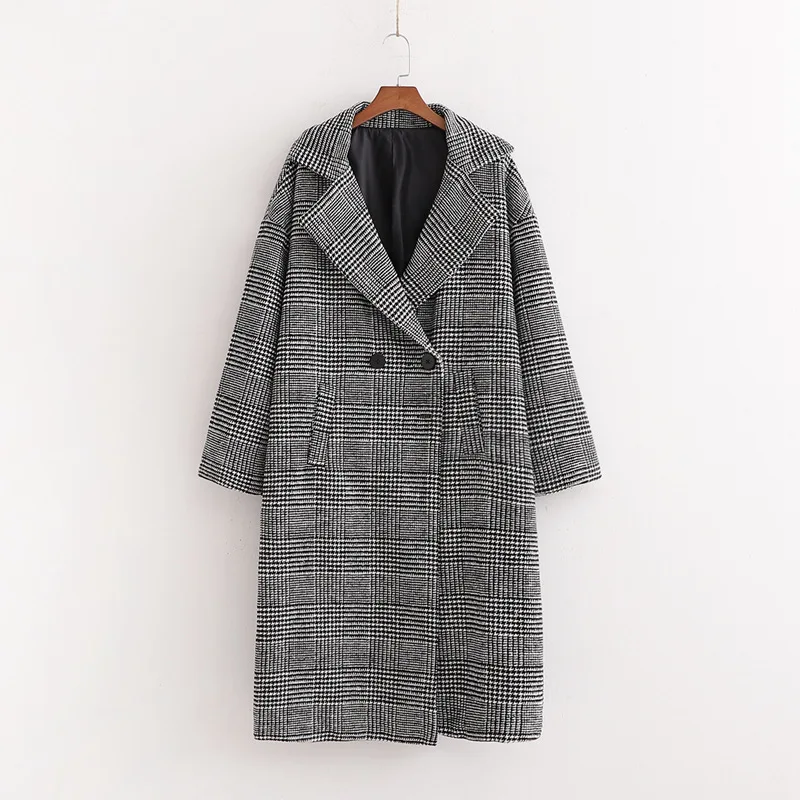 

2020 Early Spring French Non-mainstream Versitile Fashion Fold-down Collar Long Sleeve Loose-Fit Elegant Pattern Coat Women's