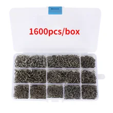 1600 Pieces Box Fishing Hook Accessories Set 10 Specifications High Carbon Steel Barbed Hook Fishing Gear Boxed Fishing Tools