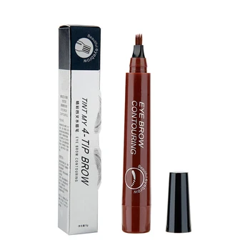 

Portable 4 Fork Tip Fine Sketch Professional Lasting Waterproof Sweatproof Natural Liquid Eyebrow Pencil Cosmetic Makeup TSLM2