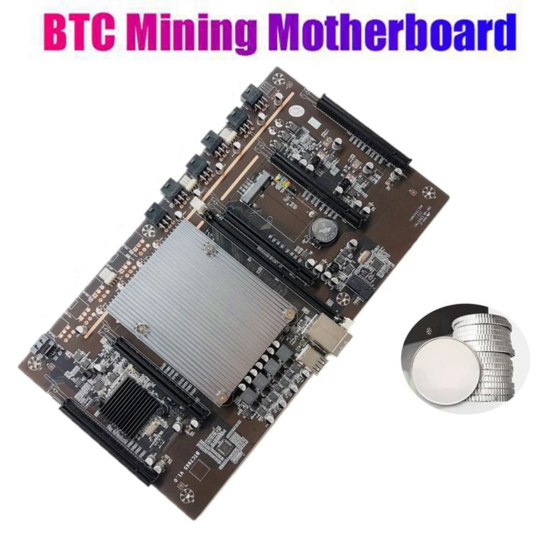 HOT BTC Mining Motherboard BTC79X5 V1 0 LGA 2011 DDR3 Supports 32G 60mm 