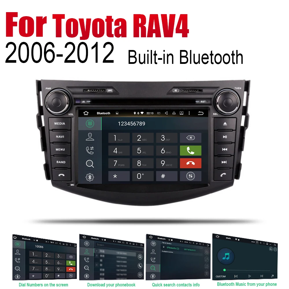 Автомобильный радиоприемник ZaiXi Android стерео GPS навигация для Toyota RAV4 2006 ~ 2012 Bluetooth Wi