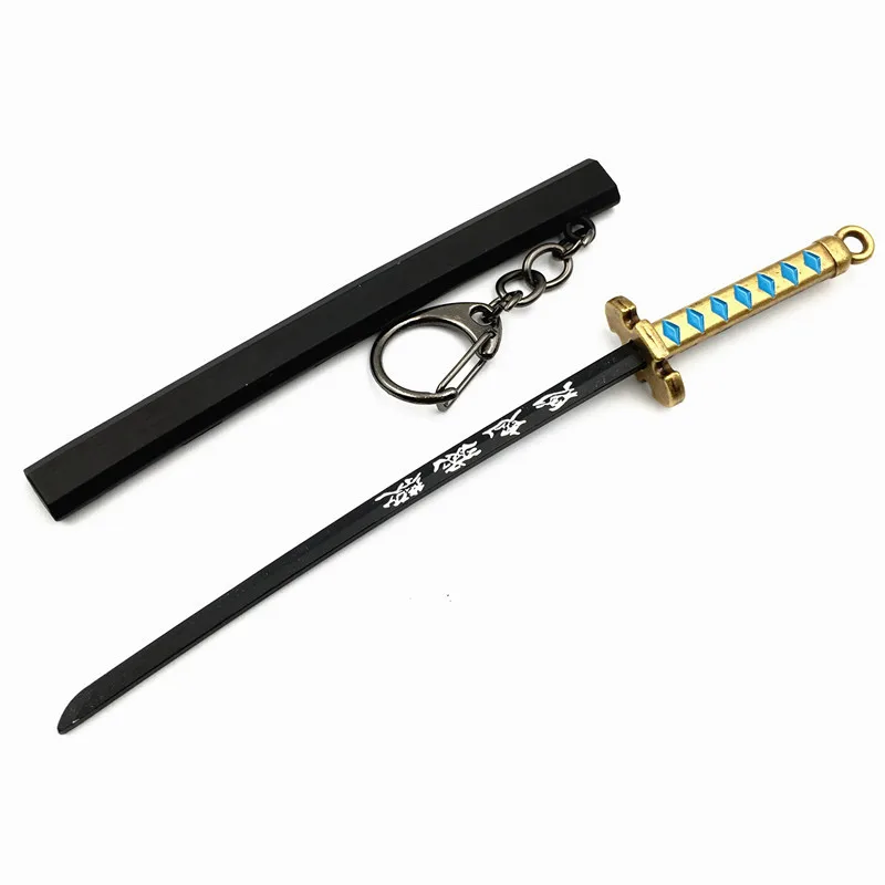 Anime Demon Slayer Keychain Kimetsu no Yaiba Kamado Tanjirou Sword Metal Keyring Chaveiro Key Chain Men Jewelry llaveros