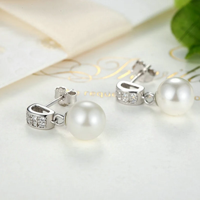 Серьги, 925 пробы, серебряные, женские, новые, модные, жемчужные серьги, персональные, металлические, Преувеличенные, висячие серьги, ювелирное изделие