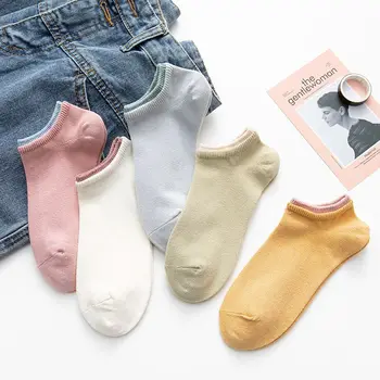 

Jeseca Solid Summer No Show Socks for Women Fashion Invisible Non-slip Boat Sock Ladies Girls Cute Cotton Soft Low Cut Boat Sock