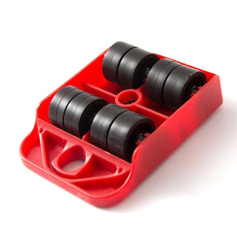 ZK3 5 PCS Furniture Mover Tool Set Furniture Transport Lifter Heavy Stuffs Moving Tool Wheeled Mover Roller Wheel Bar Hand Tools-2