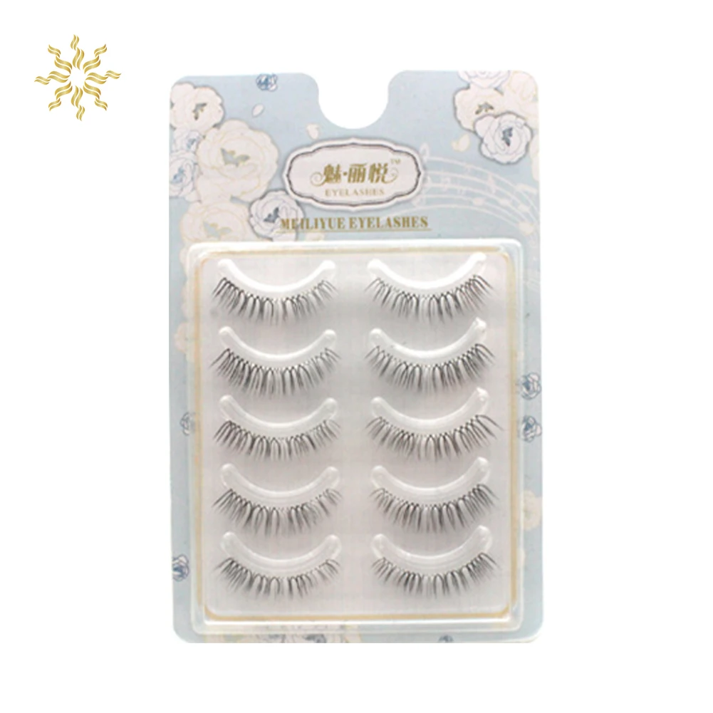 

5 Pairs Natural False Eyelashes Sparse Cross Mink Lashes Fake Eyelash Extension Eye Makeup Long False Eyelashes For Beauty K510