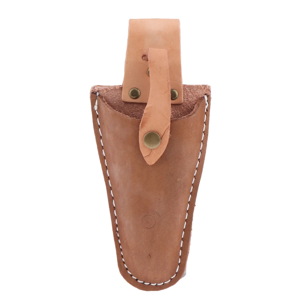 Thick Leather Pouch Bag for Pruning Shears with Loop Garden Scissors Sheath