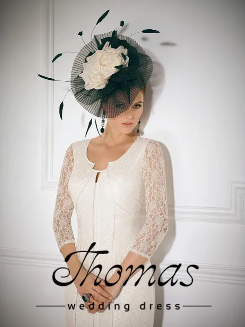 

2020 New Arrival Sexy V Neck With Lace Tree Quarter Sheath Knee Length Mother of the Bride Dresses Zipper back Custom Colors