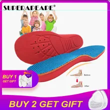 Детские ортопедические стельки для детской обуви с плоской подошвой, поддержка свода стопы, ортопедические подушки, коррекция, уход за здоровьем ног, стелька