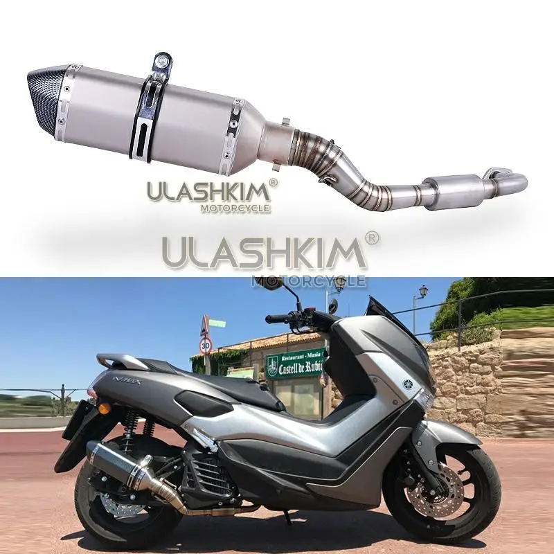 NMAX155 глушитель для мотоцикла без шнуровки полная система контактная труба+ выхлопная труба для YAMAHA NMAX 155 NMAX 125 N MAX155
