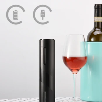 

Rechargeable Electric Wine Bottle Opener Automatic Corkscrew Foil Cutter Set Bottle Opener for Red Wine Kitchen Tool