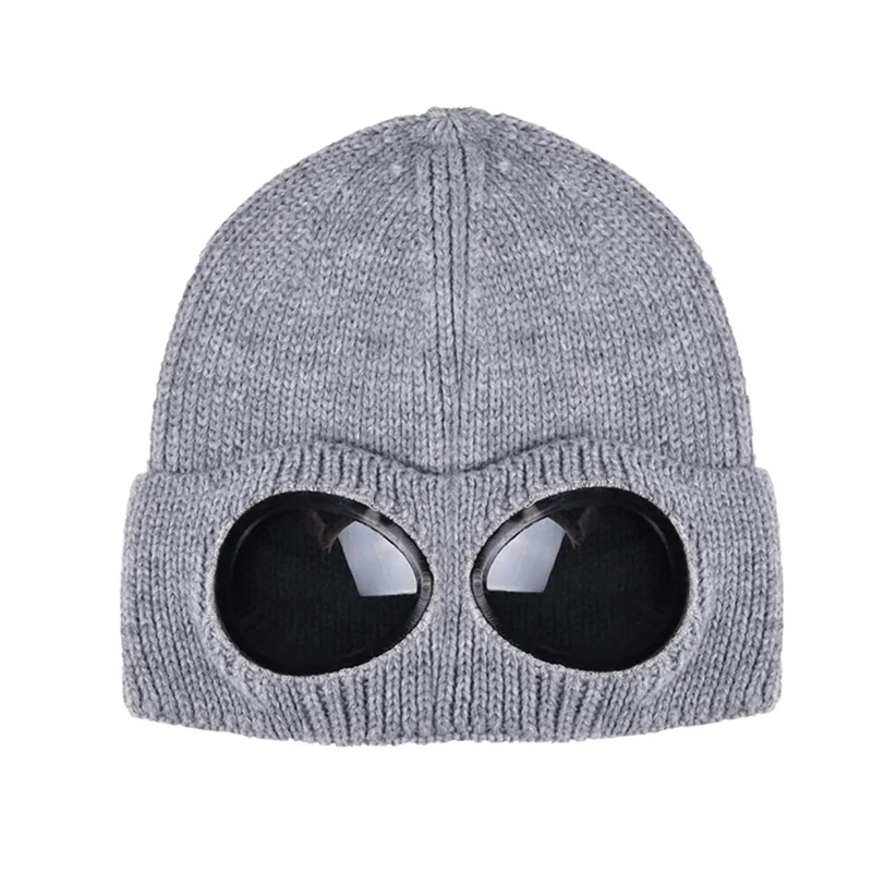 Шерстяная вязаная шапочка унисекс, теплая пушистая шапка для отдыха на осень и зиму, спортивная шапка, защита от холода и снега - Цвет: H