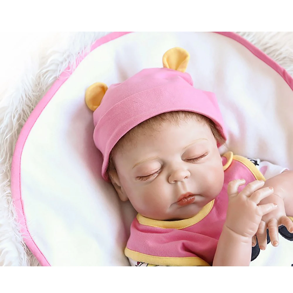 NPK 46 см Bebes кукла трансфер до Reborn Baby Doll полный силиконовые реалистичные мягкие маленьких детей кукла младенца детская футболка для мальчиков и девочек, на день рождения, Рождество подарки