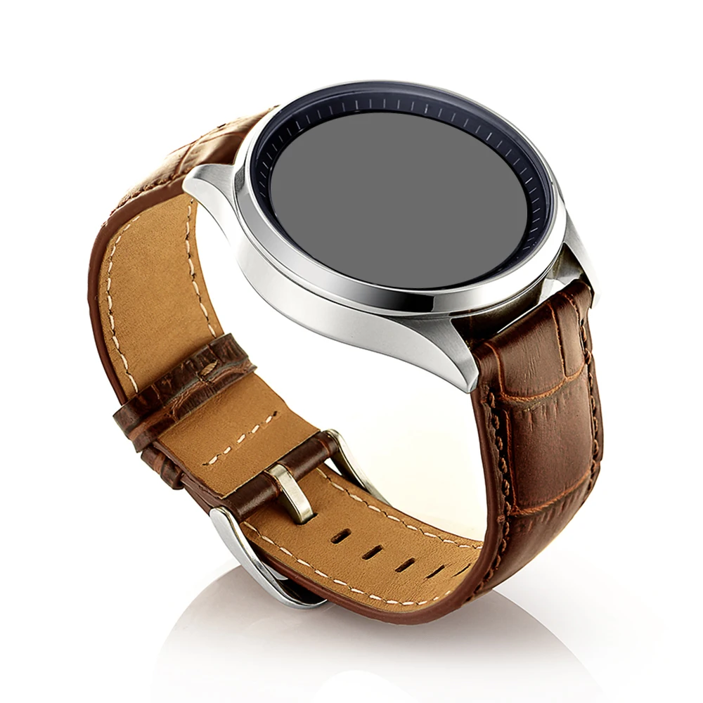 22mm Universal Watch Band Quick Release Bracelet Strap Replacement Leather Watchband For Garmin Active Wirststrap For ZTE quartz