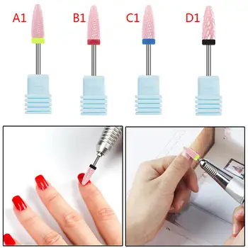 

XF/F/M//XC 3/32" Ceramic Nail Drill Bit Clean Remove Rotary Electric Manicure tungsten steel alloy